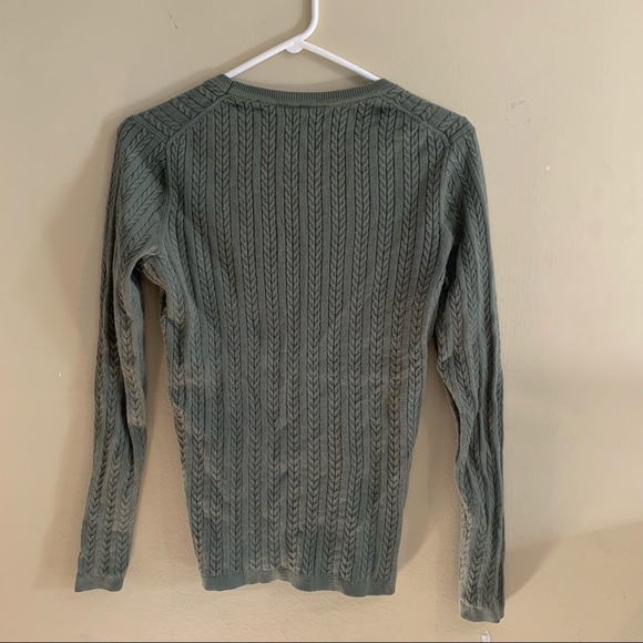 Khaki Green Tommy Hilfiger Knit Sweater - Picture 2 of 4